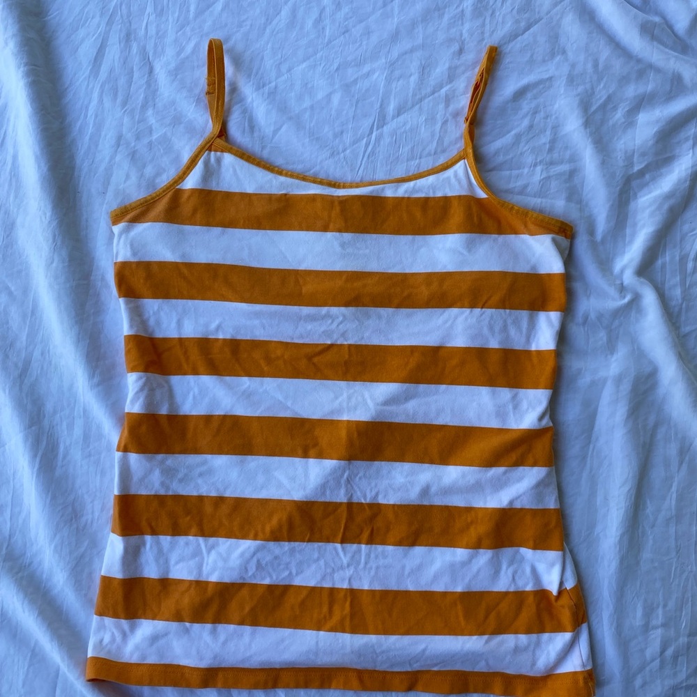 SO Yellow and White Striped Camisole